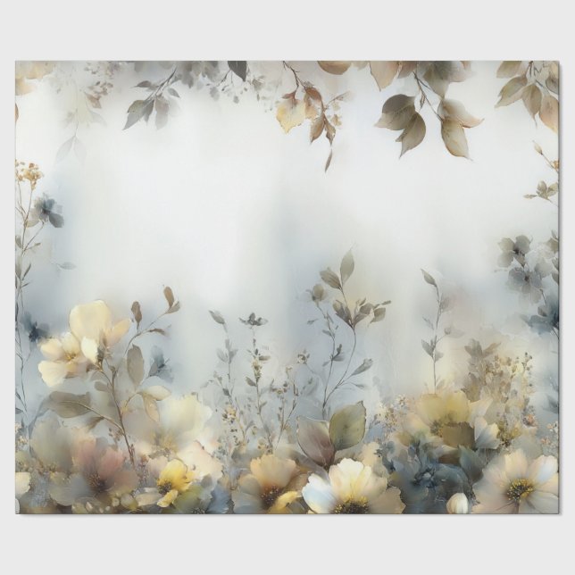 Cadeau Découpage Papier à envelopper Pastels Floral Desig (Couture)