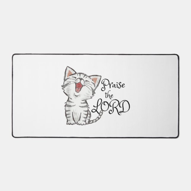 cadeau d'écriture chrétienne avec un chat mignon,  (Recto)