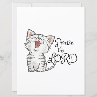 cadeau d'écriture chrétienne avec un chat mignon,
