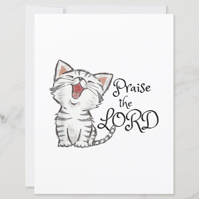 cadeau d'écriture chrétienne avec un chat mignon,  (Devant)