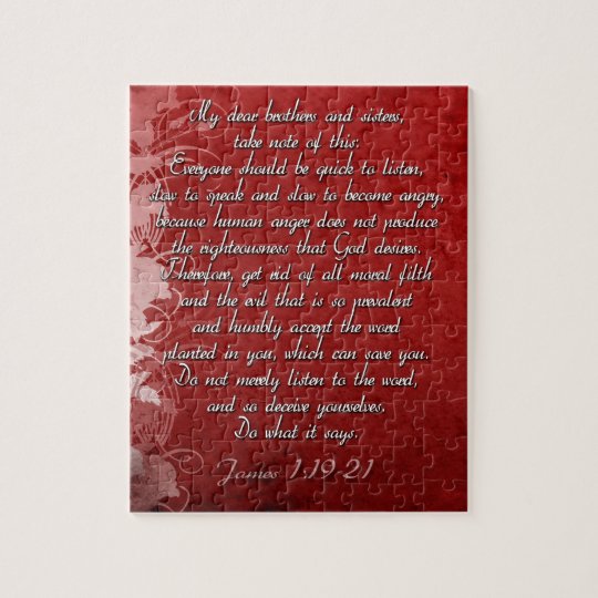 Cadeau d'écriture sainte de 1h19 de James Puzzle