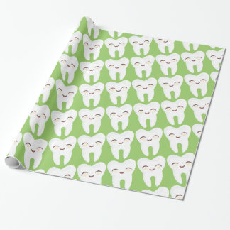 Cadeau Dent mignonne - motif sur le papier d'emballage