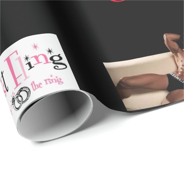 Cadeau Dernier Fling avant le papier d'enveloppe de (Coin rond)