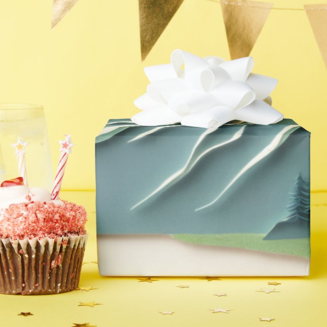 Cadeau design Montagne découpée en papier (Fête d'anniversaire)