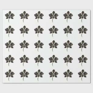 Cadeau Dessin de la ligne orchidée - Papier à enveloppeme