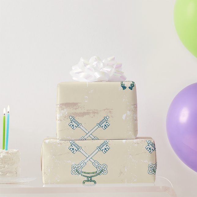 Cadeau Deux Clés Ensemble Enveloppement Papier (Créateur téléchargé)