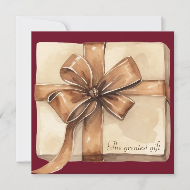 Cadeau d'hiver Faire-part de grossesse (Devant)