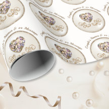 Diamond Heart, papier d'enveloppement Mariage pers