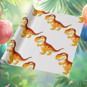 Cadeau Dinosaure Anniversaire Or Papier d'enveloppement