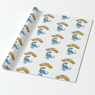 Cadeau Dinosaure de bébé - Papier d'enveloppement mat