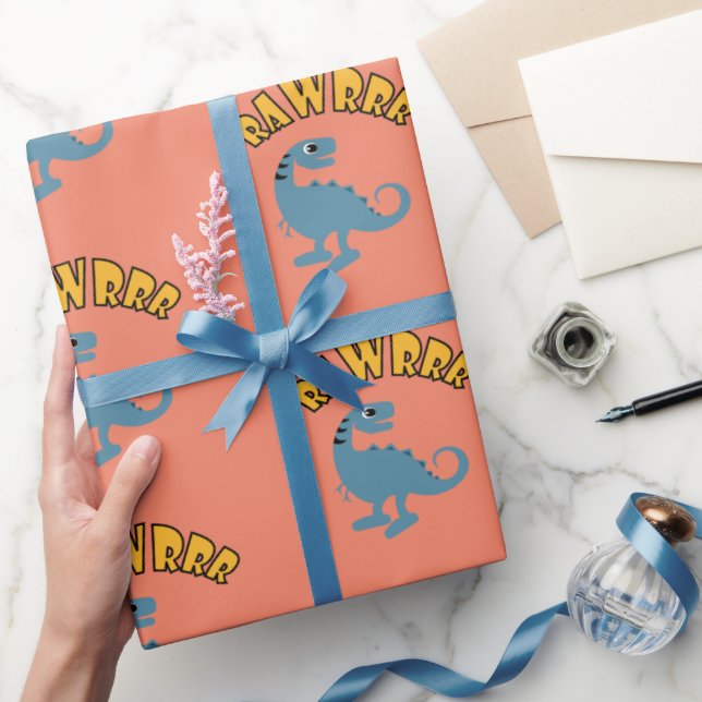 Cadeau Dinosaure de bébé - Papier d'enveloppement mat (Cadeaux)