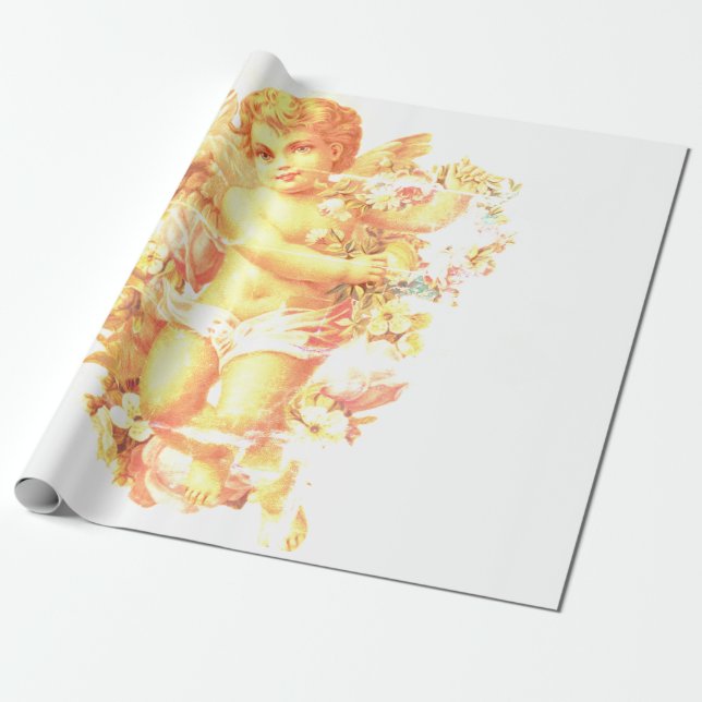 Cadeau do-it-yourself CUPID VINTAGE Papier d'enveloppemen (Déroulé)