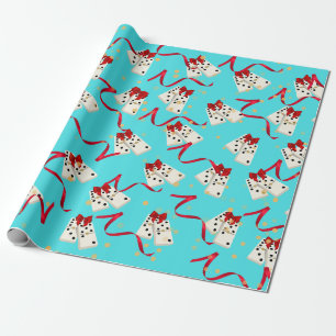 Cadeau Domino Papier de recouvrement Aqua