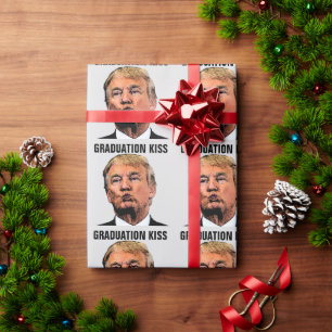 Cadeau DON TRUMP GRADUATION Baiser Enveloppement Papier