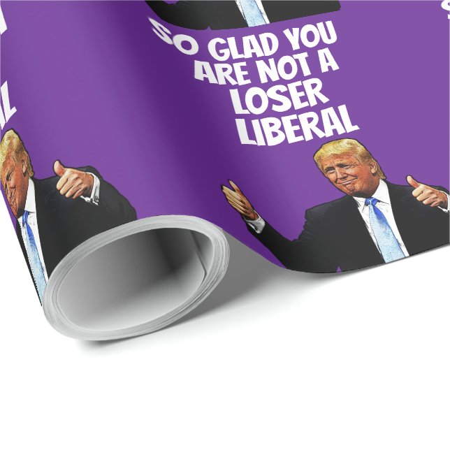 CADEAU DONALD TRUMP FUNNY WRAPPER PAPIER N'IMPORTE QUELLE (Coin rond)