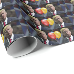 Cadeau DONALD TRUMP KISS Papier d'anniversaire