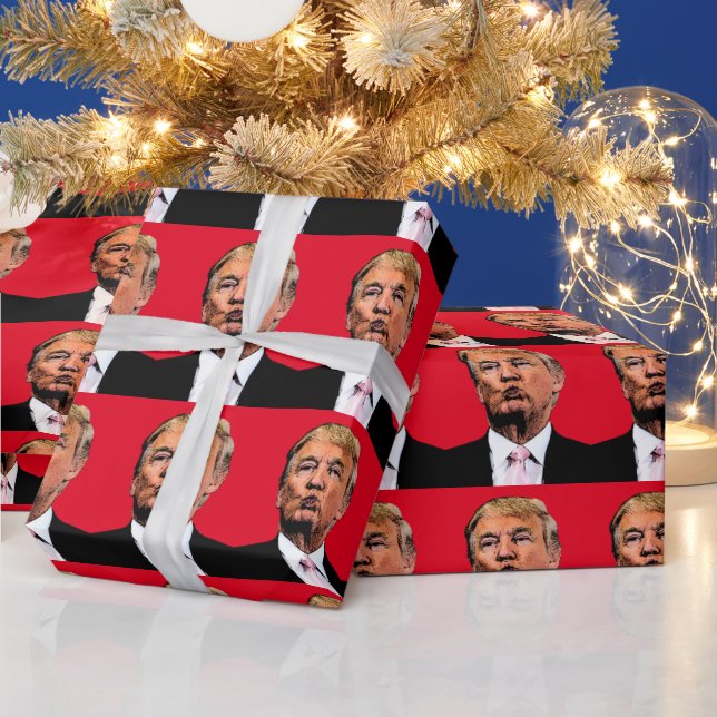 CADEAU DONALD TRUMP KISS WRAPPER PAPIER (Vacances)