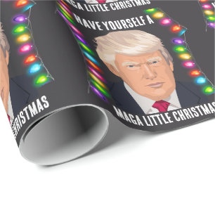 Cadeau DONALD TRUMP MAGA PETIT papier d'emballage de Noël