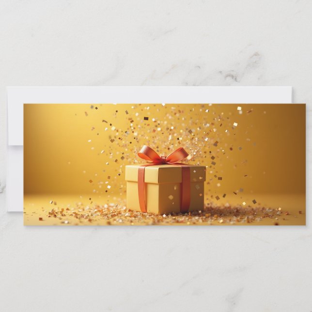 Cadeau doré orange et or (Devant)