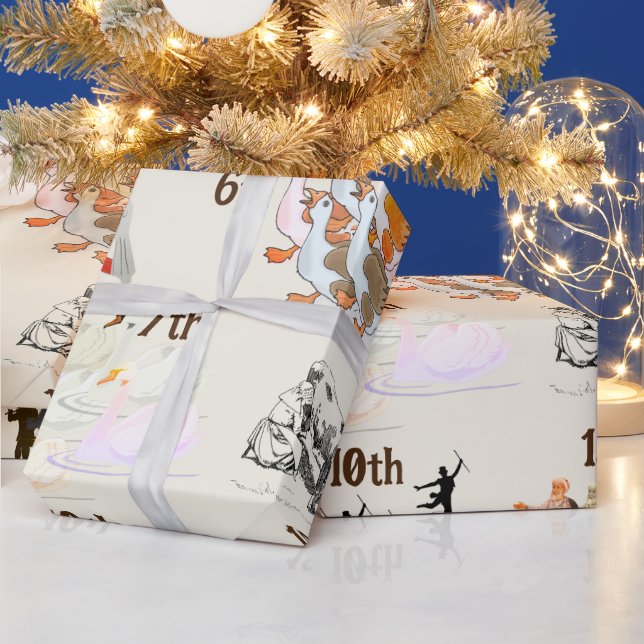 Cadeau Douze jours de papier d'enveloppement de Noël (Vacances)