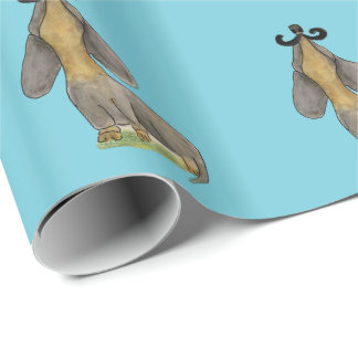 Cadeau Doxie chien Mustache dachshund aqua papier envelop