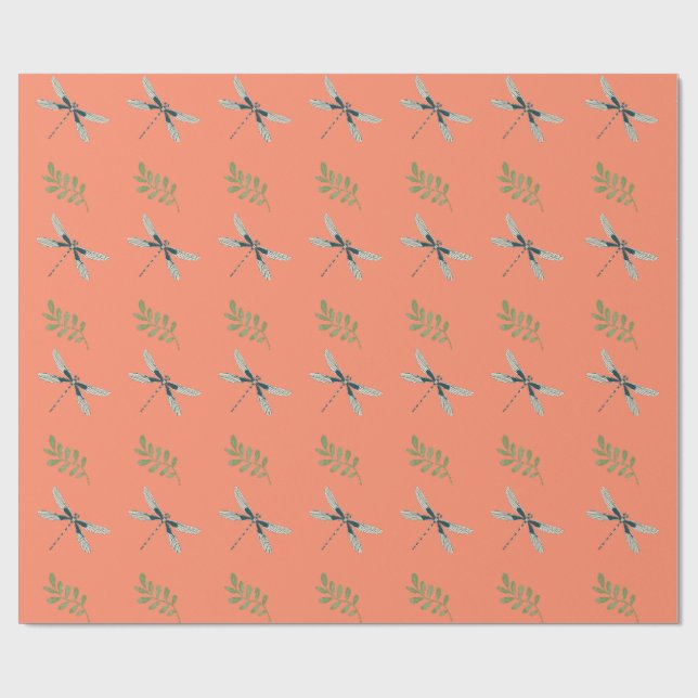Cadeau Dragonfly Delight : Papier d'enveloppement coordon (Plat)