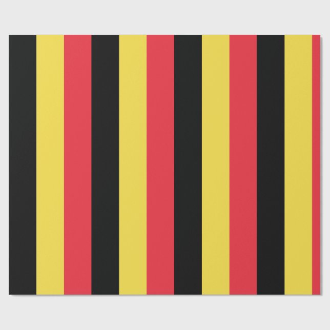 Cadeau Drapeau de Belgique Papier à enveloppement (Plat)