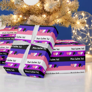 Cadeau Drapeau de fierté de fluidité avec papier d'emball