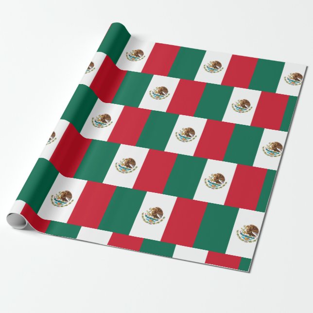 Cadeau Drapeau mexicain - Drapeau du Mexique Papier d'env (Déroulé)