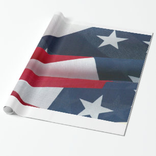 Cadeau Drapeau sur papier d'emballage