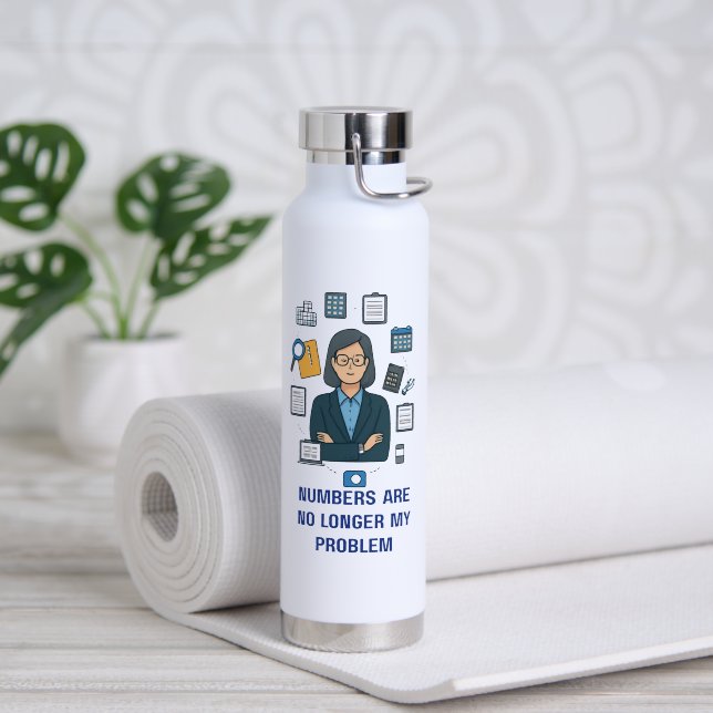 Cadeau drôle de bouteille d'eau pour comptable à l (Yoga (pivoté))