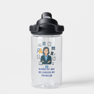 Cadeau drôle de bouteille d'eau pour comptable à l