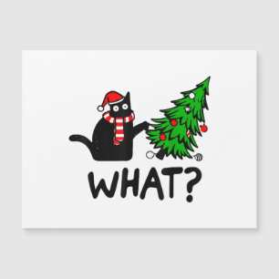 Cadeau drôle de chat noir renversant l'arbre de No