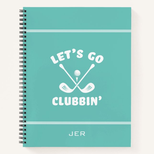 Cadeau drôle de golfeur Journal de golf de jour de (Devant)