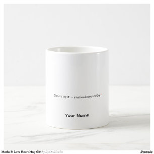 Cadeau drôle de maths pour amateur de Pi Mug perso