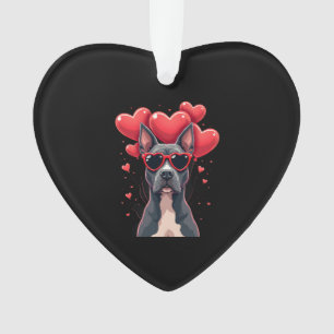 Cadeau drôle de Saint-Valentin Pitbull coeur pour