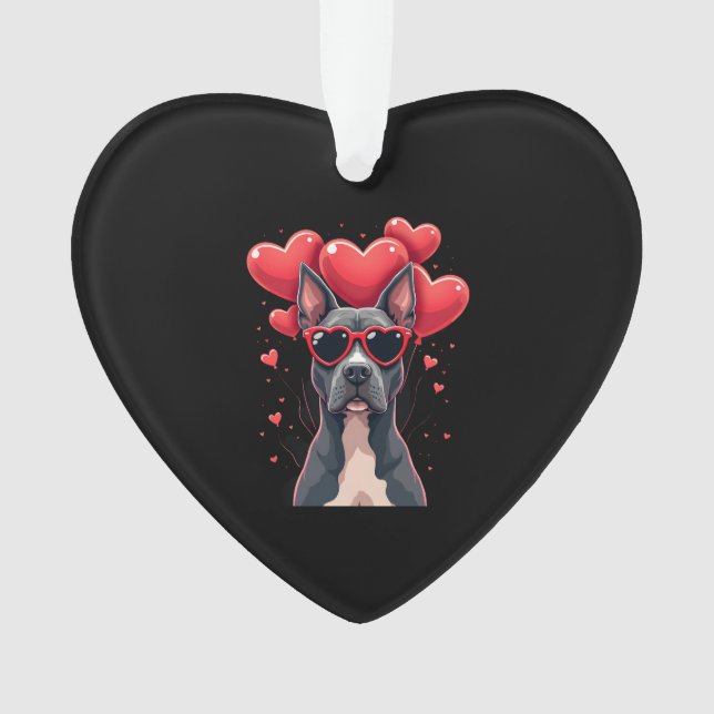 Cadeau drôle de Saint-Valentin Pitbull coeur pour  (devant)