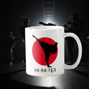 Cadeau drôle de tasse de café de karaté de