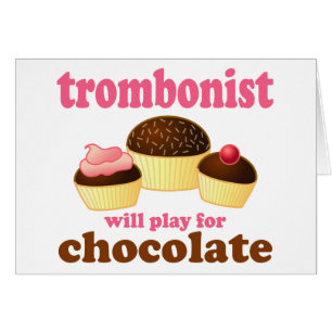 Cadeau drôle de tromboniste de chocolat