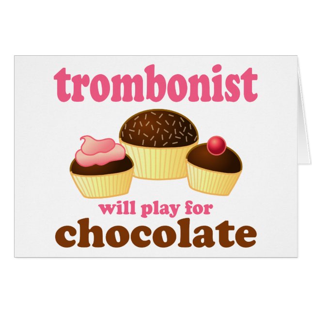 Cadeau drôle de tromboniste de chocolat (Devant horizontal)