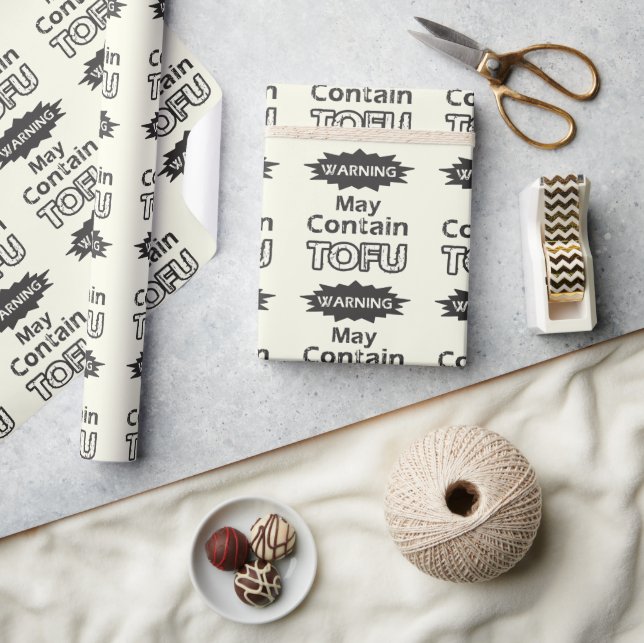 Cadeau Drôle Tofu thème papier d'enveloppement (Artisanat)
