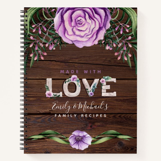 Cadeau du Mariage du journal personnalisé Rustic B (Devant)