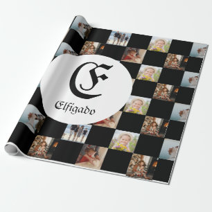 Cadeau Échecs Famille Photo Nom Papier Enveloppant
