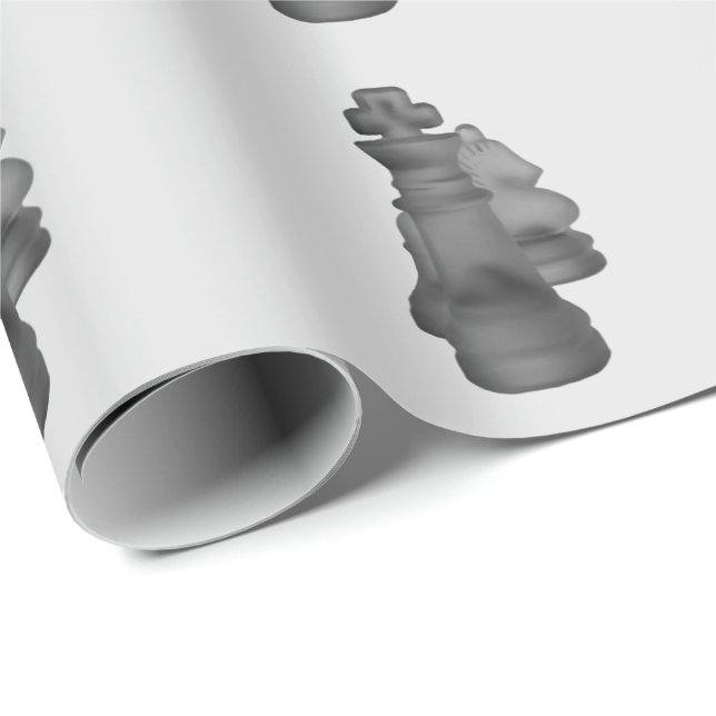 Cadeau Échecs papier à envelopper (Coin rond)