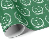 Échelles de justice | Papier vert À feuillage pers