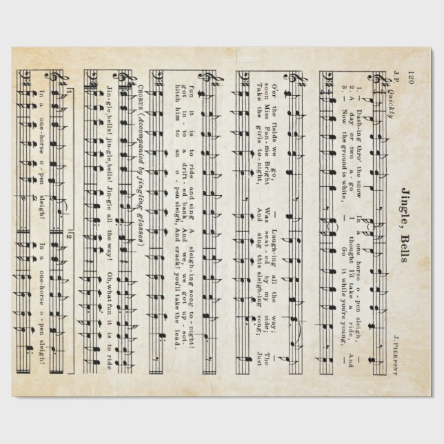 Cadeau Édition 1850 Jingle Bells Papier d'enveloppement d (Couture)