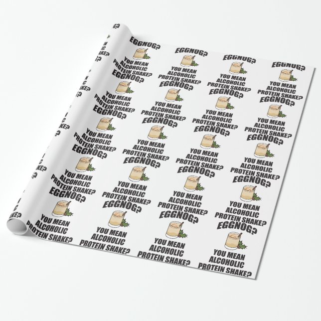 Cadeau Eggnog You Signifie Papier Alcoolisé D'Enveloppeme (Déroulé)