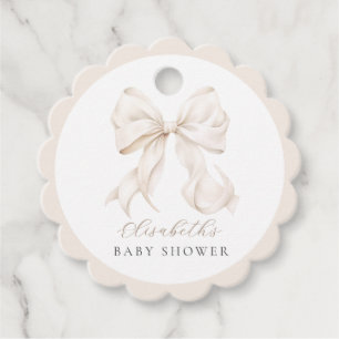 Cadeau Élégant Baby shower Bow Favoriser les étiquettes