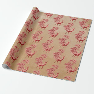 Cadeau Elégant Kraft papier Red Deer en forêt