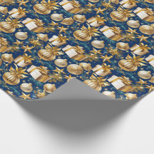 Élégant or ornements et étoiles enveloppant papier